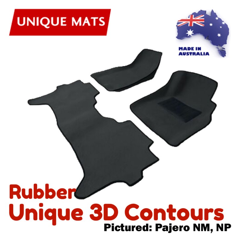 Mitsubishi Pajero NM, NP 2000 - 2006 Unique 3D Contours & 1Pc Rear in Rubber