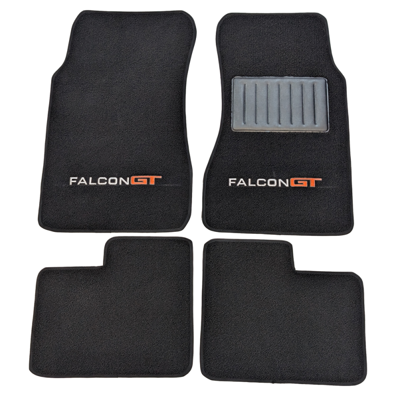 Ford Falcon XR XT XW XY 1967 - 1972 Custom Fit Mats 4Pc with Falcon GT Embroidery