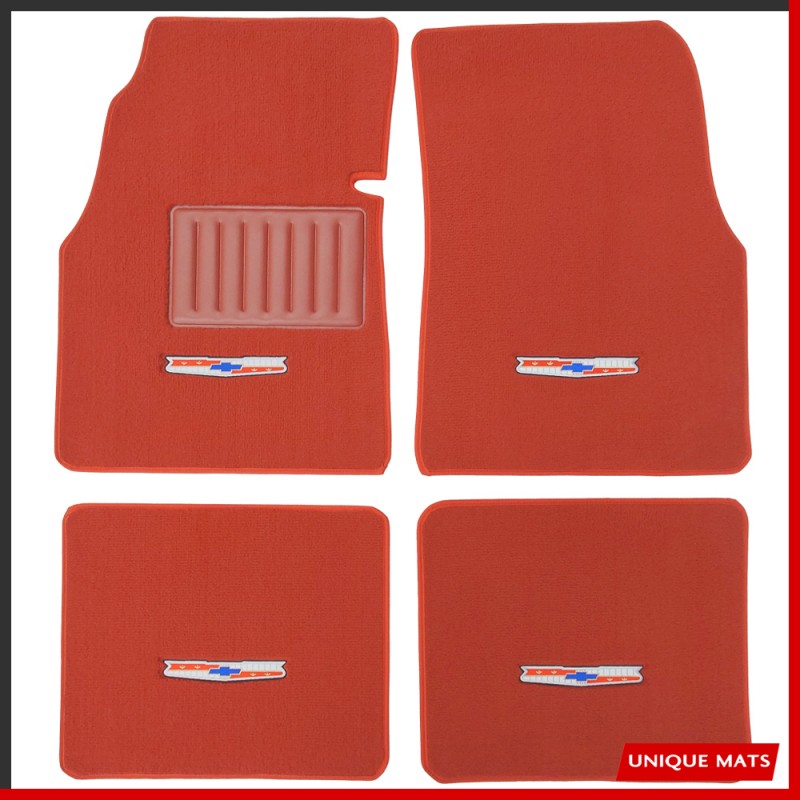 GM Chevrolet 1955 - 1957 Custom Fit Mats with belair badge
